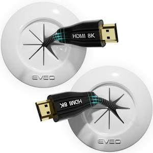 EVEO in Wall Cable Management Kit - TV Cord Hider for Wall Mounted TV Wire Hider for Wall, TV Cable Hider Wall Kit & Wall Cable Management TV Cable Hider - 2 White Wall Grommets for Cables (1 pair)