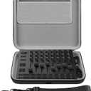 GEEKRIA Hard Shell Travel Case Compatible with Novation Launch Control XL 3, AlphaTheta SLAB MIDI Controller, Audio Mixer Carrying Bag (Dark Gray)
