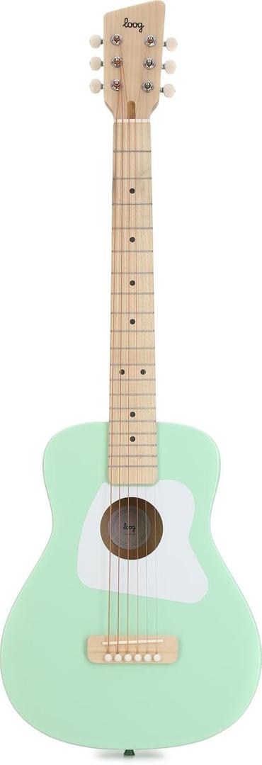 Loog Pro 6 Acoustic kids real guitar for Beginners Compact size Ages 9+ Learning app and Lessons included