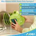 AIDEA Sponges Kitchen, 24 Pack Heavy Duty Dish Sponge, Cleaning Dish Scrubber Sponge for Home and Kitchen, Stink-Free Cleaning Supplies for Pots, Pans