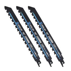 10 inch Masonry Reciprocating Saw Blades,2TPI Carbide Blade Strong teeths for Cutting Brick, Cement, 3 Pack (3, 10 inch)