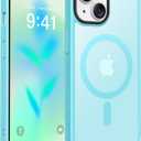 GONEZ Magnetic for iPhone 14 Case,Compatible with MagSafe,[Military-Grade Drop Protection][Anti-Fingerprint] Slim Translucent Matte Shockproof Phone Protective Case for iPhone 14 6.1"(Light Blue)