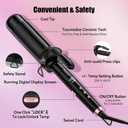 Farery 2 inch Curling Iron for Long Hair, Lightweight Large Barrel Curling Iron 50mm, Curling Wand Infused Argan Oil & Keratin for Bouncy Big Curls, 9 Temps Digital Display & Lock Key, Fast Heated