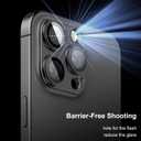 2 Packs Camera Lens Protector for iPhone 13 Pro Max/iPhone 13 Pro 9H Tempered Glass Camera Cover Lens Aluminum Alloy Metal matte Case, Scratch Resistant Case Friendly (Black, 13 Pro Max/Pro)