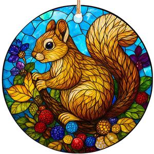 2025 Christmas Ornament  Squirrel Ornament, Woodland Animal Holiday Tree Decoration, Rustic Forest Keepsake Gift