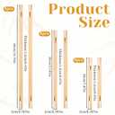 24 PCS 6 Sets Stretcher Bars for Needlework, 3 Sizes Wooden Canvas Stretcher Bars with Thumb Tacks Needlepoint Frame Canvas Stretchers Bar Set for Crafts Supplies, Gifts(7.87", 11.81", 15.75")