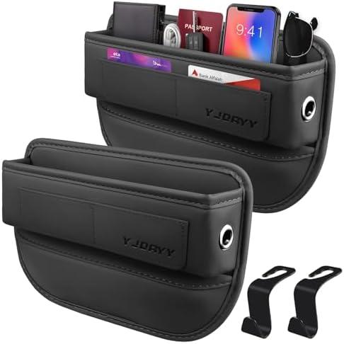 Car Seat Gap Filler Car Seat Gap Filler Organizer Front Seat Leather Car Accessories for Women Men, Car Essentials for SUV Truck, Adjustable Seat Gap Filler Organizer for Phones, Keys, Cards