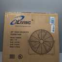 iLIVING 20 Inch Heavy Duty Floor & Wall Mount Fan - 5750 CFM High Velocity, 120-Watt, 3-Speed, Industrial Cooling for Garage, Workshop, Office, Home - UL Listed, Black