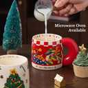 Christmas Coffee Mugs, 22 Oz Ceramic Christmas Mug with Handle,Novelty Festival Gifts Mugs for Women Men Girls Boys (Cup-A)