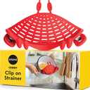 NEW Crabby ClipOn Strainer by OTOTO  Silicone and Stainless Steel Pasta Strainer, Funny Gifts, Cute Kitchen Accessories, Red Crab, Cool Kitchen Gadgets