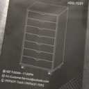 Sweetcrispy 7 Drawer Chest Mobile Storage Cabinets Wooden Dresser with Wheels Room Organization Furniture for Office Home, Black Wood (15.8"D x 18.7"W x 34.3"H (7 Drawers))