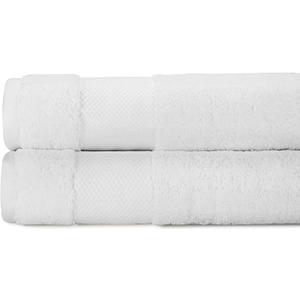 BIOWEAVES 100% Organic Cotton 700 GSM Plush Bath Towels 30" x 58" GOTS Certified - White, Pack of 2