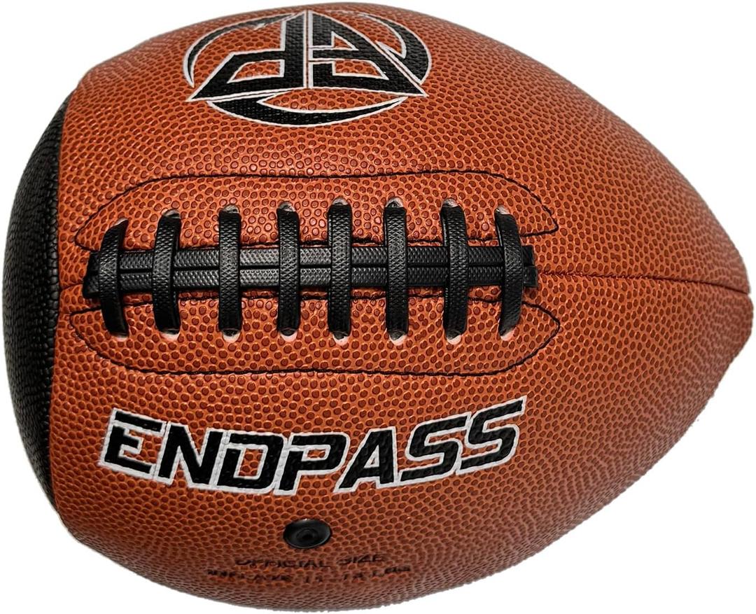 ENDPASS Pass and Catch Pass Back Football Training Practice Equipment for Youth Ball Handling Shooting Skill Improving Supplies (Size 3, Brown)