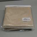 MIYE Pleated Waffle Weave Bed Skirt, Tailored Dust Ruffle 16 Inch Drop Easy Fit, Machine Washable,No Split Corners (Beige, Queen - 16" Drop)