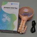 snawowo Mini Handheld Personal Portable Fan, Baby Stroller Fan, Car Seat USB or Battery Powered, with Flexible Tripod Clip on Student Bed Desk Bike Crib Treadmill Camping Traveling(Pink)