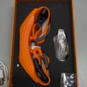 GPS Wireless Dog Fence with Free App, Electric Fence System with Training Collar, Portable Fence for Outdoor Use, Rechargeable Waterproof Flexiable Collar, Adjustable for Large Medium Dogs (Orange)
