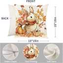 3 x 4 Pack Fall Pillow Covers Decoration，18x18in Buffalo Plaid Farmhouse Pumpkin Maple Leaves Thanksgiving Fall Throw Pillows Cushion Case Couch Decor for Autumn Home Outdoor Decorations