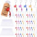 Sureio 50 Pcs Hawaiian Party Favors Including Palm Tree Bottle Opener Keychains Organza Bags Thank You Tags Summer Beach Luau Party Favors for Guests Gifts Baby Shower Decorations