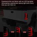 Sequential Full LED Tail Lights for 2008-2016 Ford F250/ F350 / F450 Super Duty Rear Lights with Start-Up Animation, Dynamic Turn Signals, Brake Light,Reverse Light -Smoked