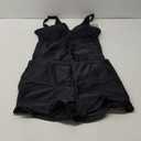 Hanna Nikole Womens Plus Size Swim Dress Swimsuits Two Piece Mesh Front Tankini Bathing Suits Flowy Swimwear with Boyshorts (Black) 20W