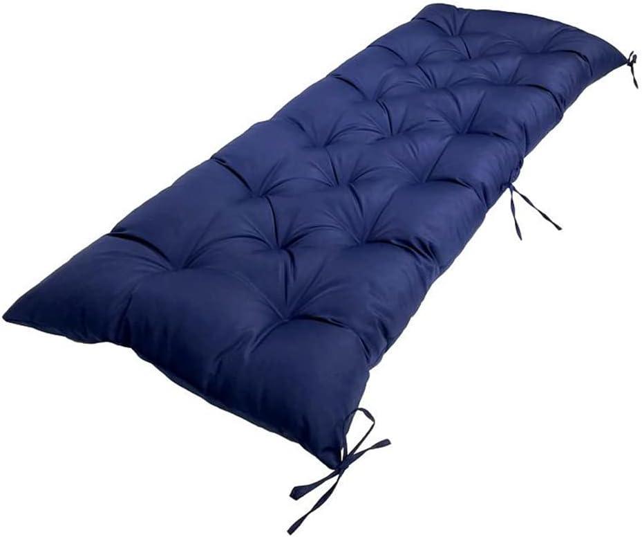 Waterproof Outdoor Bench Cushion, 48"x20", Swing Cushion Patio Furniture Cushions 3 Seater, for Garden Patio Furniture Lounger Bench (Navy blue, 48x20 in)