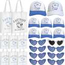 24 Pcs Last Toast on The Coast Bachelorette Party Gifts Include 8 Bridesmaid Tote Bags 8 Baseball Caps 8 Heart-shaped Sunglasses for Bachelorette Bridesmaid Bridal Shower Gift Wedding Party Gifts, Medium