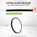 hykolity 12 Inch Selectable CCT LED Round Flat Panel Light, 24W 3000K/4000K/5000K, Edge-Lit Flush Mount Ceiling Light Fixture for Kitchen, Bedroom, Laundry and Closet RoomBlack