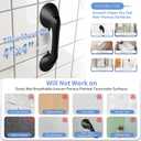 2 Pack 12 Inch Grab Bars for Bathtubs and Showers for Seniors, Heavy Duty Shower Handle for Elderly, Suction Cup Removable Handrails Handicap Bath Grip Bathroom Safety Grips Black