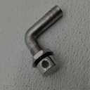 Marine Grade Stainless Steel 316 Fuel Tank Ventilation Port , M16 Vented Exhaust Pipe For 12mm To 15mm Inside Diameter Hose with Gasket Flush Mount (90 Degrees)