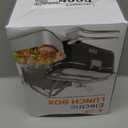 DUPASU Electric Lunch Box Food Warmer: 100W Heated Lunch Box for Adults, 1.8L Portable Fast Heating Lunchbox Food Heater for Car, Truck, Work, Travel, 12/24V/110-230V (Light Grey+Charcoal Grey)