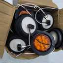 2.5" Round LED Marker Lights 13 LEDs w/Reflectors, 10 Amber + 10 Red 2 1/2" Round LED Trailer Marker Lights Truck RV Side Clearance Marker Lights Sealed Flush Grommets Mount w/2 Prong Wire Pigtails