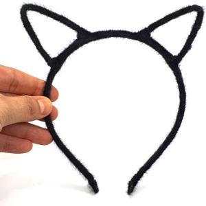 4 x Halloween Cat Ears Headband  Halloween Black Cat Ear Headband for Cosplay, Fancy Dress, Masquerade & Party Costumes - Black Cat Headbands