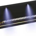 Luxury LED Necklace Long Chain Gift Box with LED Light, Velvet Jewelry Box Storage Case Organizer Holder (Black)