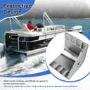 4Pcs Aluminum Casting Pontoon Corner Cap Deck Corner,Suitable for 90 Rounded Corner,Height 3-1/8" to 3-3/16" Top 3-1/8" to 3-3/16"