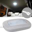 Auto Car Ceiling Roof Lights Magnetic Dome Light with Universal USB Rechargeable Wireless 10 LEDs for Interior and Exterior of Car, Boat, Trailer, Motorhome, Truck (Gray Shell-White light)