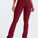 YEOREO Boost Mini Flare Leggings Womens Workout Booty Lifting Leggings Hidden Scrunch Seamless Lilliean Yoga Pants (Red, XL)