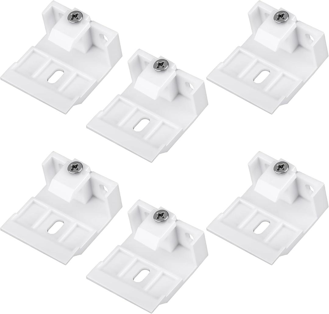 6 Pcs Mount Bracket Holder for Pleated Cellular Shades Headrail Support Brackets Clip for Wide Beam Folding Blinds Mounting for Window Blind