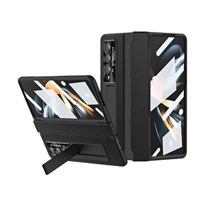 Case Compatible with Samsung Galaxy Z Fold 4,Built-in Screen Protector+Hidden Kickstand+Wireless Charging Hinge Protection Shockproof 360 Full Protective Phone Cover (Black)