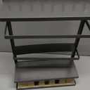 Magnetic Spice Rack for Refrigeratorwith 8-Hook, Magnetic Paper Towel Holder, with Strong Adhesion, Rust-Proof & Space-Saving Design for Kitchen, Bathroom(2 Tier Refrigerator Shelf)