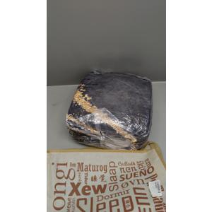 Merryword Black Marble Comforter Set Twin Size 6 Pieces Bed in a Bag Gold Metallic Marble Design Bedding with 1 Comforter, 2 Pillowcases, 1 Flat Sheet, 1 Fitted Sheet, 1 Cushion Cover