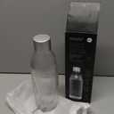 Mysoda Glass Carbonating Bottle 1L Silver - Compatible Only With MySoda Glassy Sparkling Water Maker - Quick-Lock Reusable Bottle - Lid and Base Made of Aluminium - BPA Free