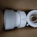 4 Pack 1-1/2 Hub x 1-1/4 Slip PVC Trap Adapter Dwv Drain Pipe Slip Coupling P-trap Connector White PVC Drain Fitting for Bathroom Kitchen Sink