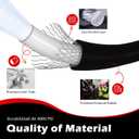 3/8” Pressure Washer Hose 25FT 4000psi,Rubber Hose,Quick Connect,360° Swivel,Kink-resistant,Heavy Duty,Black