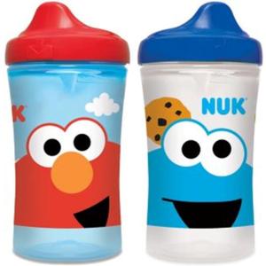 NUK Sesame Street Hard Spout Cup, 10 Oz, 2 Pack  BPA Free, Spill Proof Sippy Cup