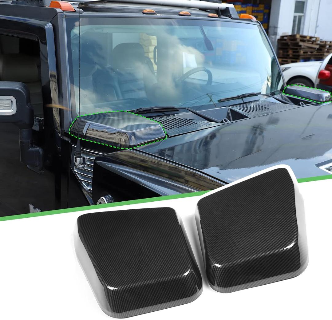 PIUGILH Fit for Hummer H2 2003-2009 Side Air Intake Hood Vent Cover,Side Engine Hood Cover Car Exterior Accessories,2PCS