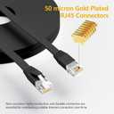 Jadaol Cat 6 Ethernet Cable 200 ft (60.96m), 10Gbps Support Cat8 Cat7 Network, Flat RJ45 LAN Patch Cable, High-Speed Internet Cable for Router, Modem, Switch, Gaming Consoles, Streaming Devices, Black