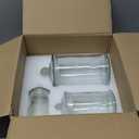 Mini Glass Apothecary Jars, Bathroom Storage Organizer Canisters for Cotton Swabs, Cotton Balls, Makeup Sponges, Bath Salts, Hair Ties, Makeup - Set of 3