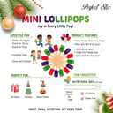 Perfect Stix Christmas Mini Lollipops, 60 Pack, Red and Green Holiday Design, Individually Wrapped Candy for Stocking Stuffers, 5 x 0.5 x 1 inches