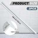 Blulu 2 Pcs Aluminum Angle Stock, 48" Long X 1" Wide X 1/16" Thick