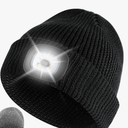 Waterproof Cold Weather Led Roll Beanie Black XXL